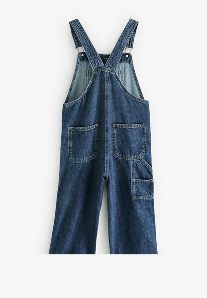 REGULAR FIT - Dungarees - Denim Dark Blue