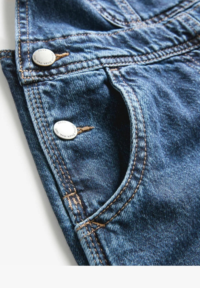 REGULAR FIT - Dungarees - Denim Dark Blue