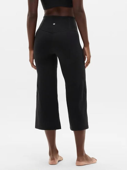 Elation High Rise Crop Flare - Black