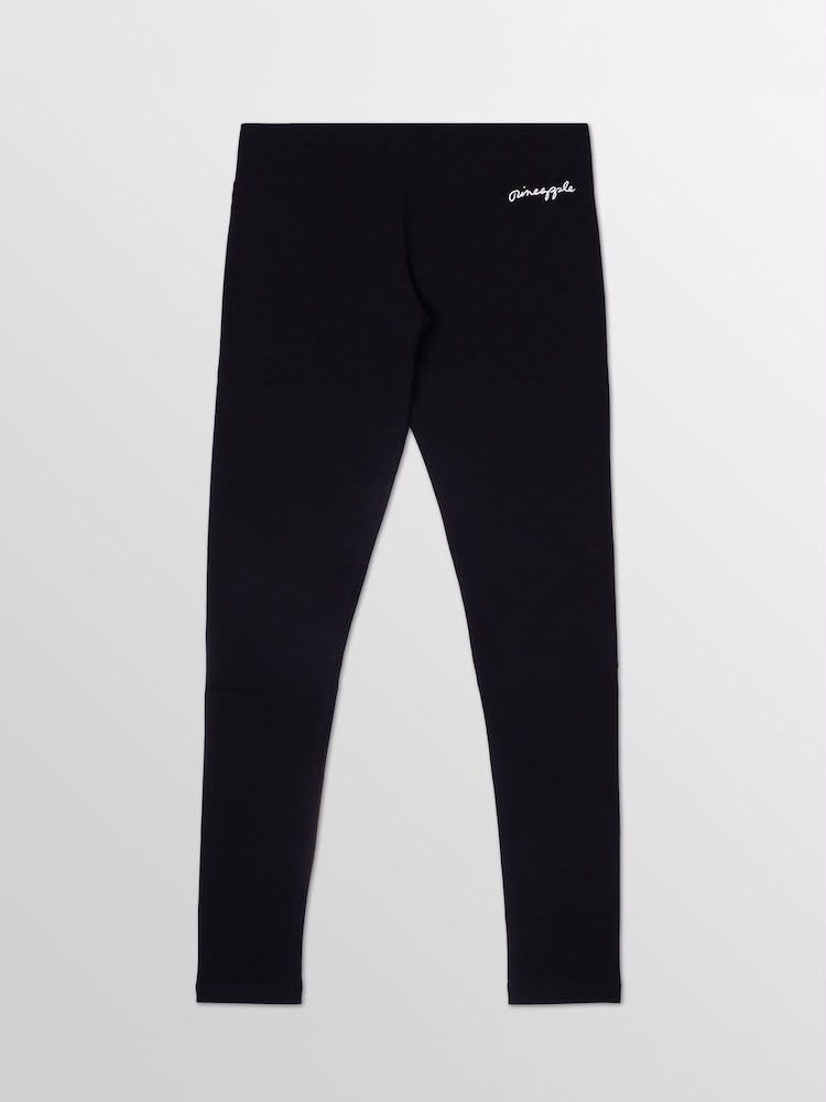 Pineapple Black Women Wide Waistband Leggings
