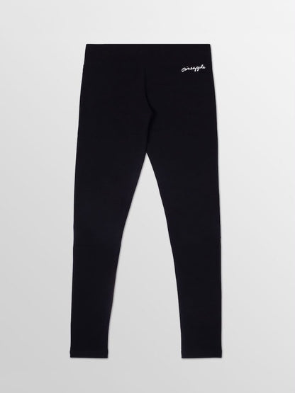Pineapple Black Women Wide Waistband Leggings