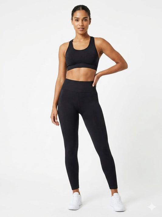 Seamless High Waisted Mesh Panel Performance Leggings