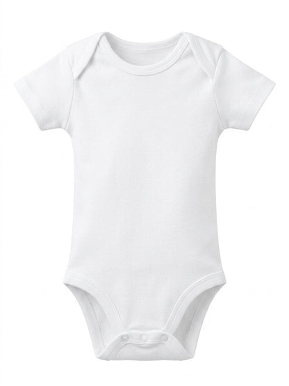Classic White Short-Sleeve Baby Bodysuits (4-Pack)