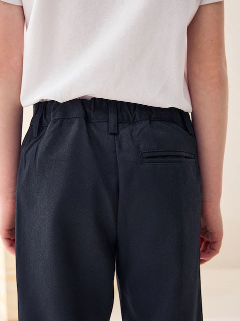 Navy Regular Waist Straight Leg School Trousers