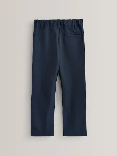 Navy Regular Waist Straight Leg School Trousers