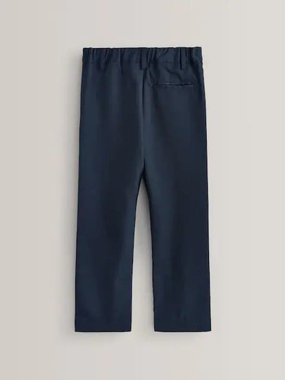 Navy Regular Waist Straight Leg School Trousers