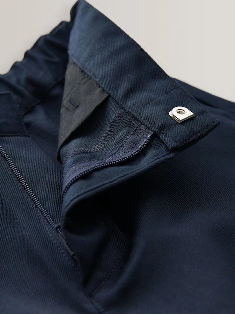 Navy Regular Waist Straight Leg School Trousers
