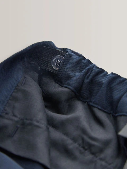 Navy Regular Waist Straight Leg School Trousers