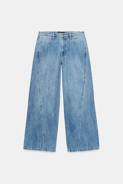 Zara High Waist Wide Leg Elastic Waist
