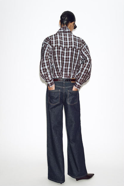 Zara High Waist Wide Leg Belted Jean