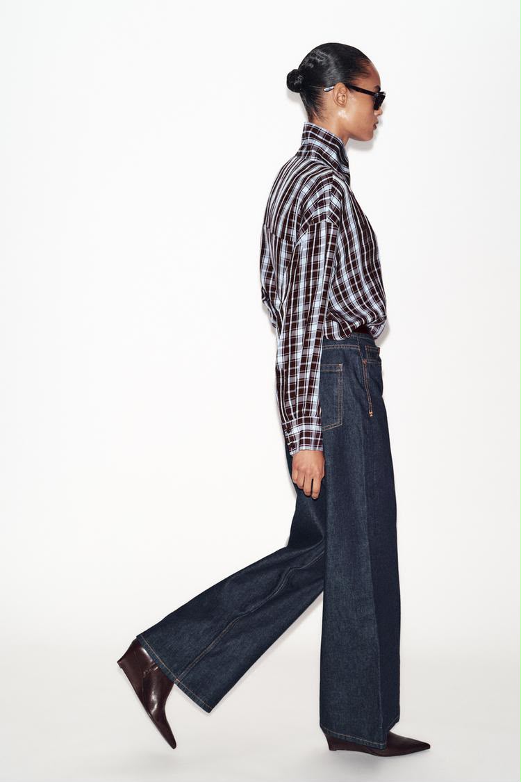 Zara High Waist Wide Leg Belted Jean