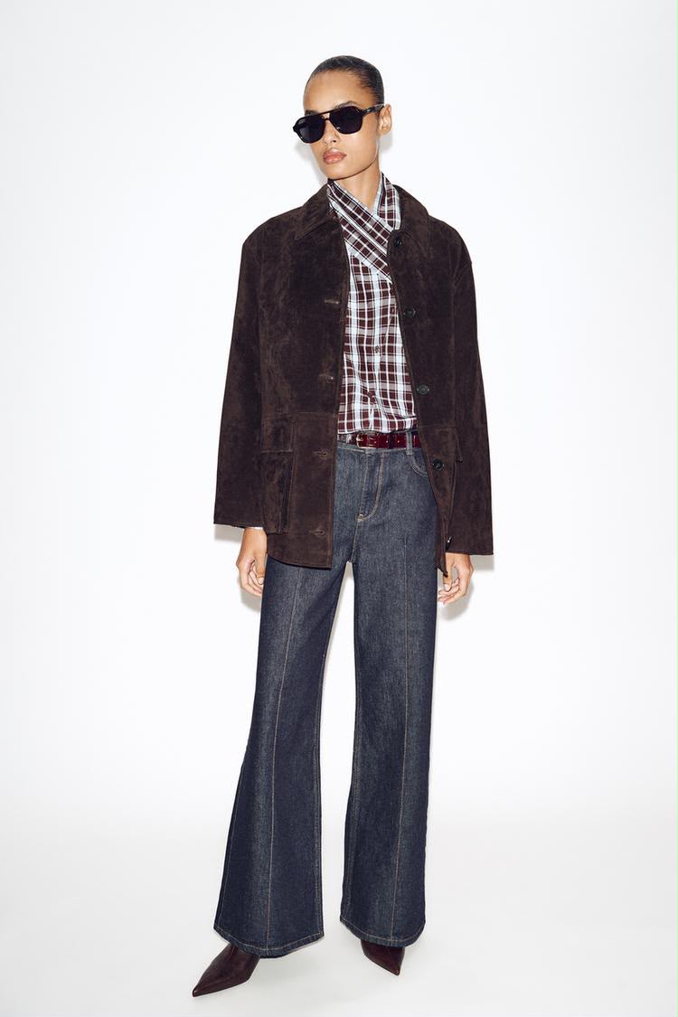 Zara High Waist Wide Leg Belted Jean