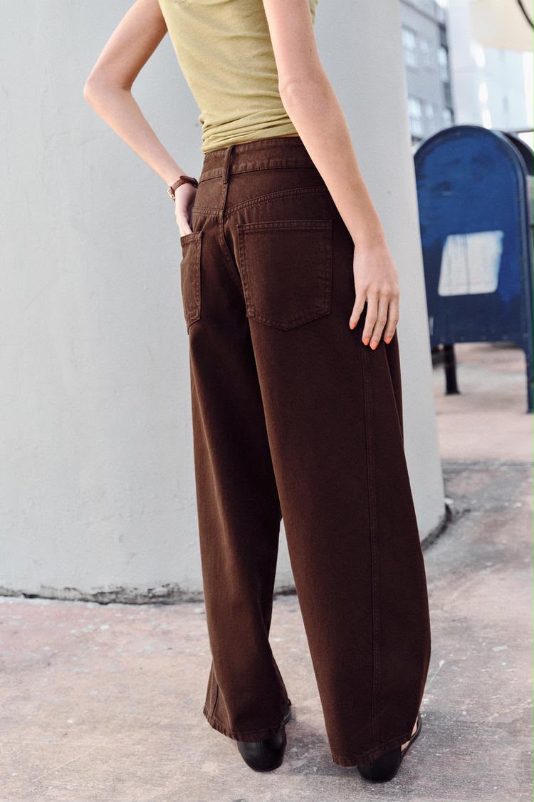 Zara Mid Waist Barrel Ankle Length