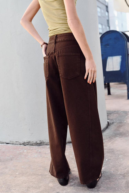 Zara Mid Waist Barrel Ankle Length