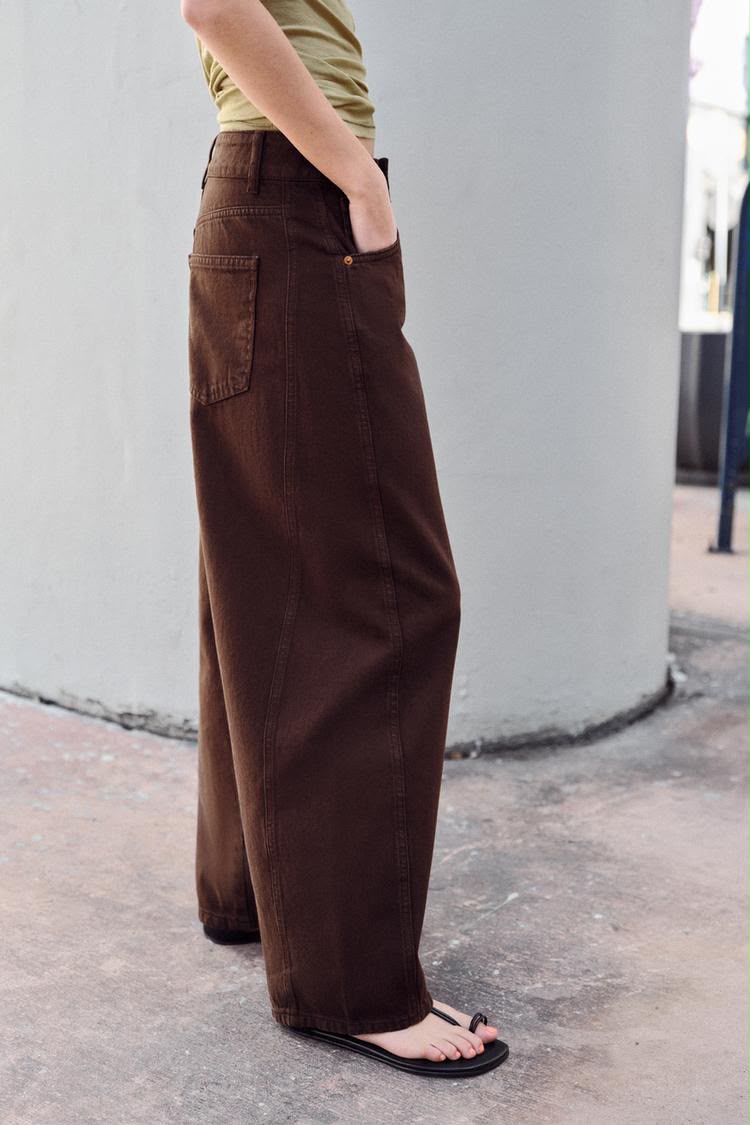 Zara Mid Waist Barrel Ankle Length