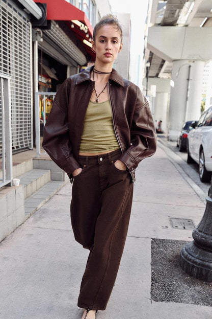 Zara Mid Waist Barrel Ankle Length