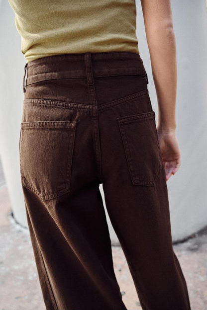 Zara Mid Waist Barrel Ankle Length