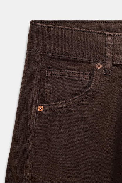 Zara Mid Waist Barrel Ankle Length