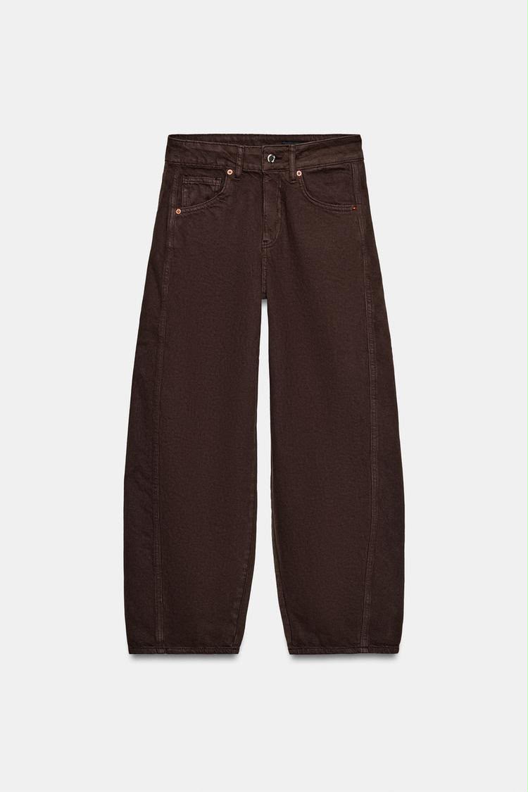 Zara Mid Waist Barrel Ankle Length