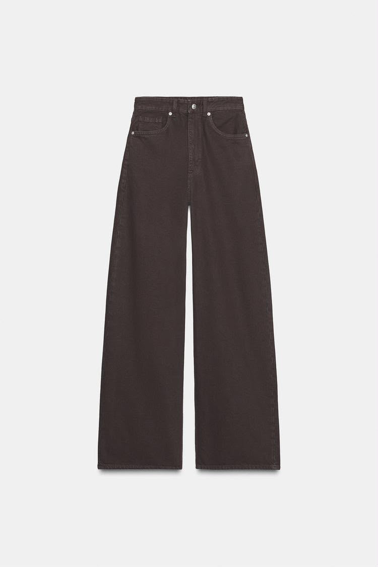 Zara High Waist Extra Wide Leg Jeans