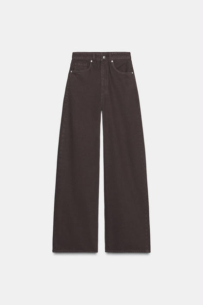 Zara High Waist Extra Wide Leg Jeans