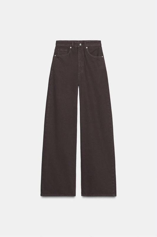 Zara High Waist Extra Wide Leg Jeans
