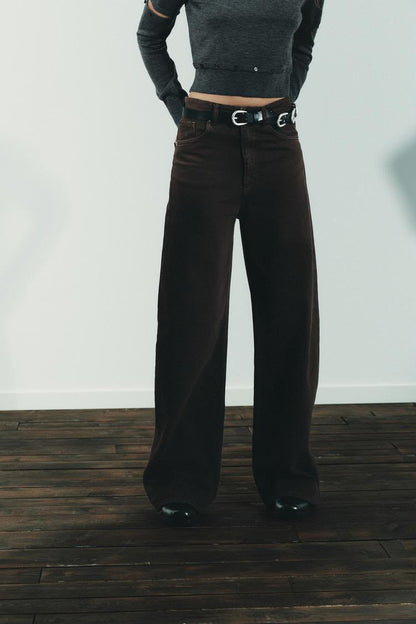 Zara High Waist Extra Wide Leg Jeans