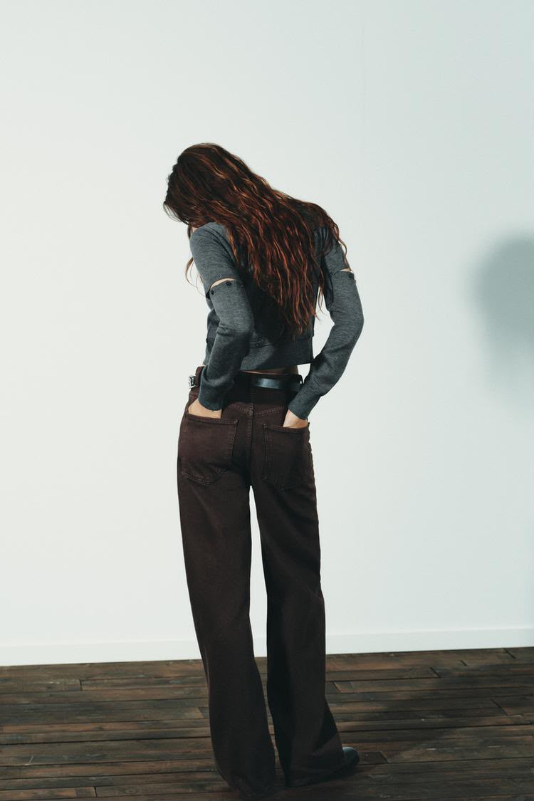 Zara High Waist Extra Wide Leg Jeans