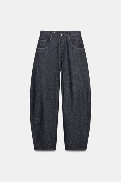 High Waist Barrel Jeans
