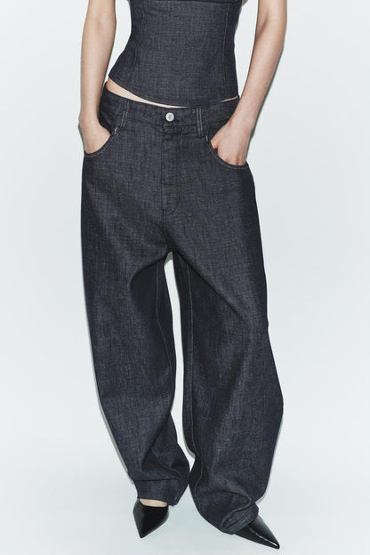 High Waist Barrel Jeans