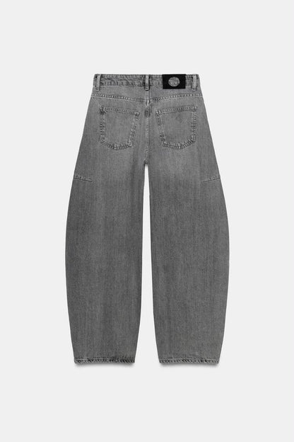 Zara Mid Rise Balloon Leg Jeans