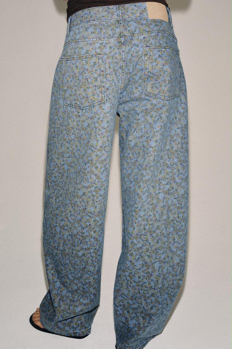 Zara High Waist Barrel Leg Jeans