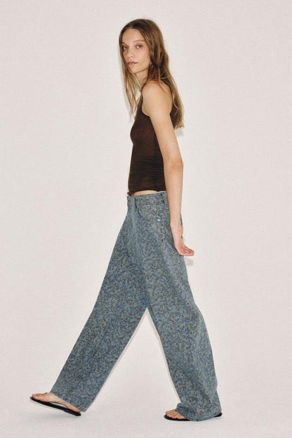 Zara High Waist Barrel Leg Jeans