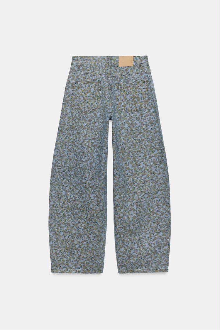 Zara High Waist Barrel Leg Jeans