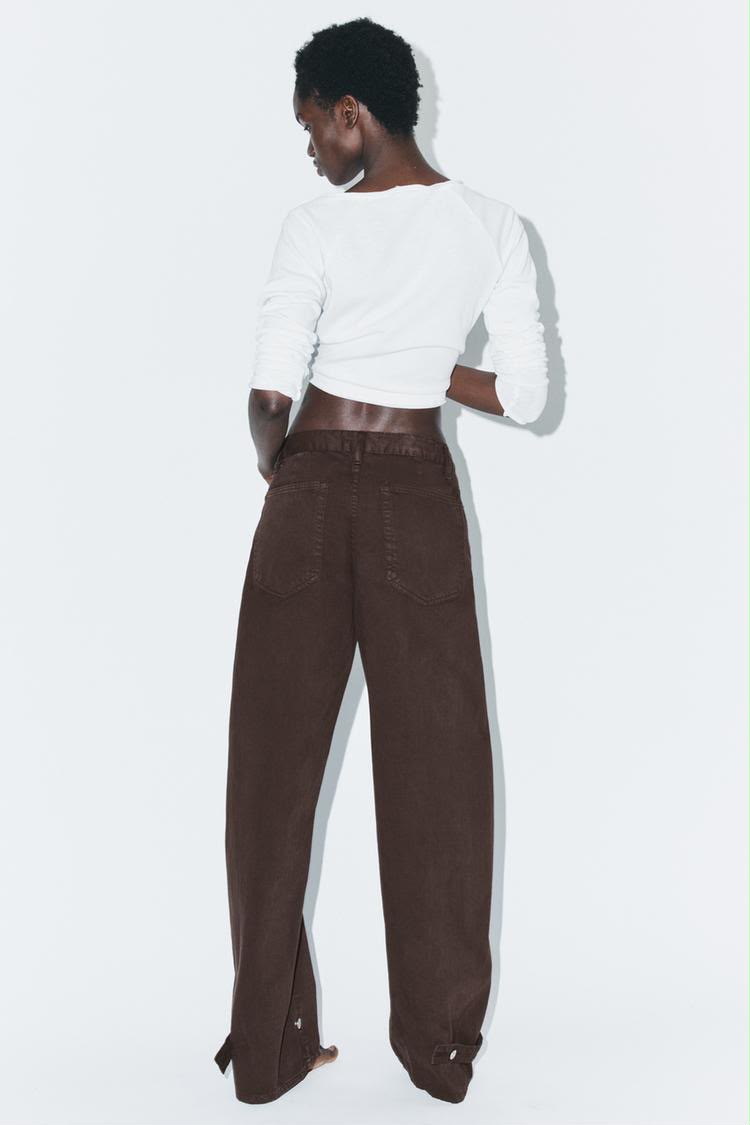 TRF Balloon Mid Rise Jeans With Belt Loops
