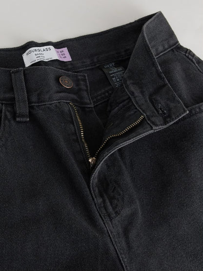 Washed Black Hourglass Baggy Wide Leg Jeans