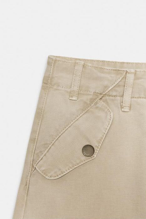 Beige Balloon Cargo Pants
