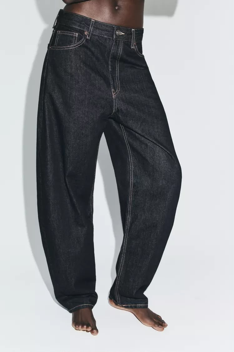 Zara Barrel High Rise Regular Length