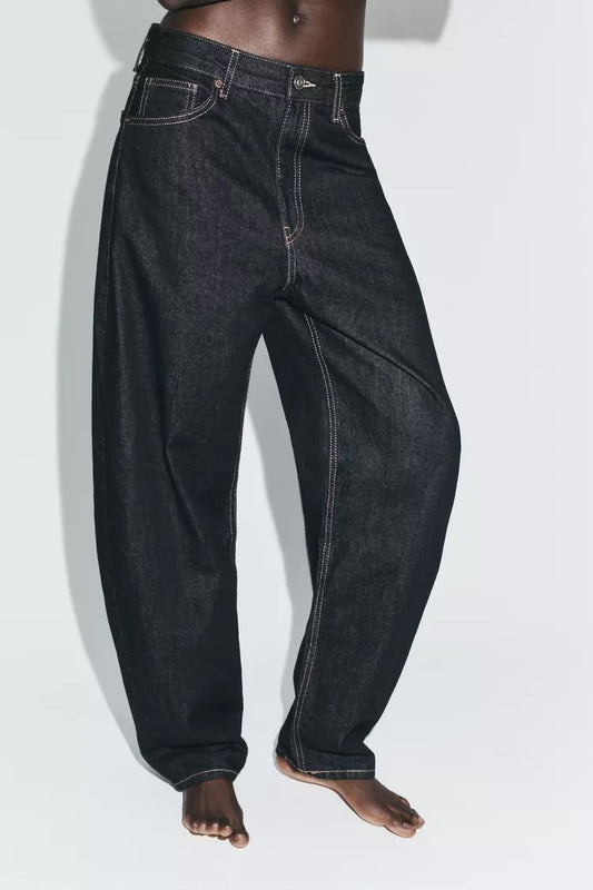 Zara Barrel High Rise Regular Length