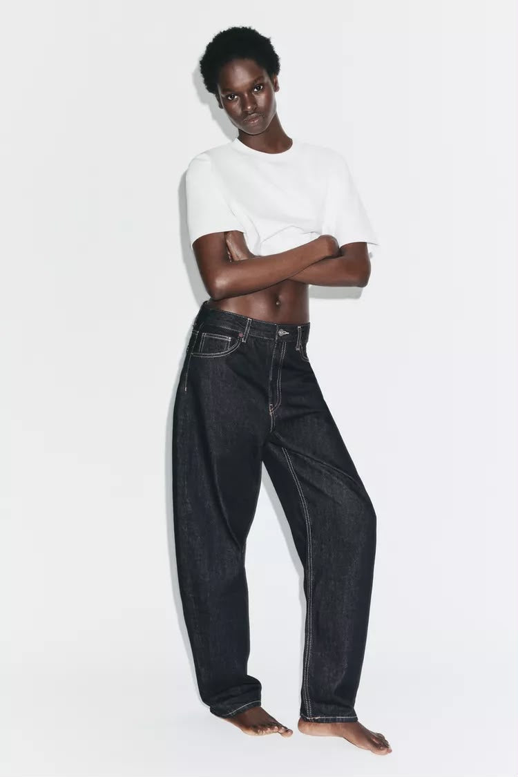 Zara Barrel High Rise Regular Length