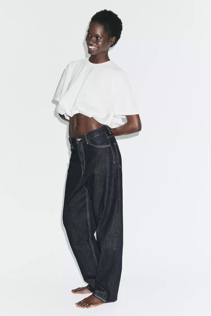 Zara Barrel High Rise Regular Length
