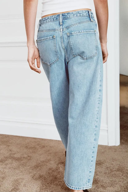 Mid Rise Relaxed Leg Ankle Length