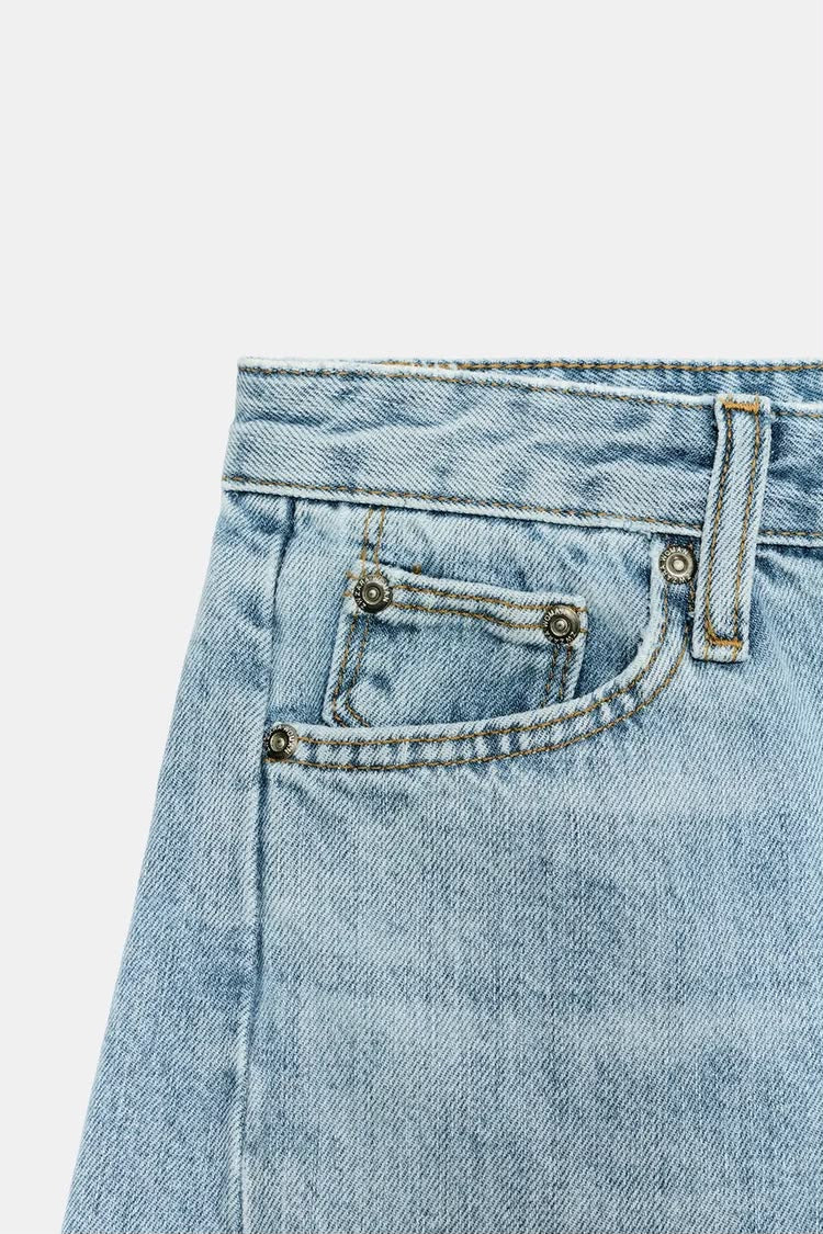 Mid Rise Relaxed Leg Ankle Length