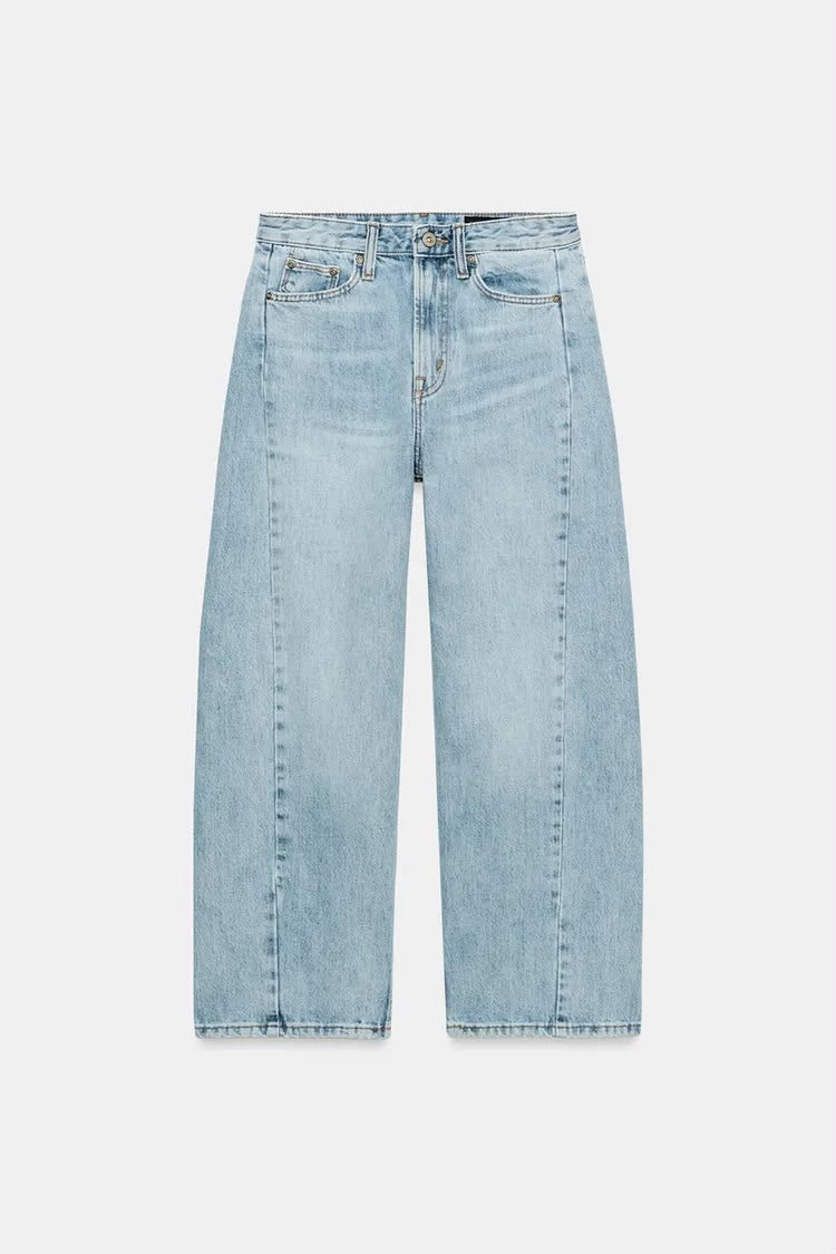 Mid Rise Relaxed Leg Ankle Length