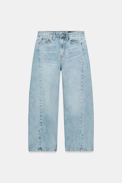 Mid Rise Relaxed Leg Ankle Length