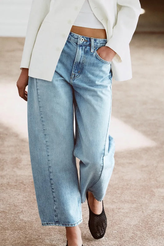Mid Rise Relaxed Leg Ankle Length