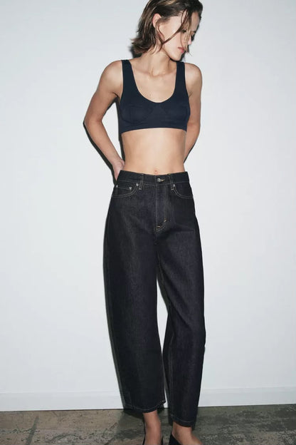 Zara Mid Waist Tapered Leg
