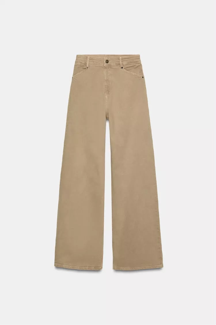 Zara High Waist Wide Leg Full Length