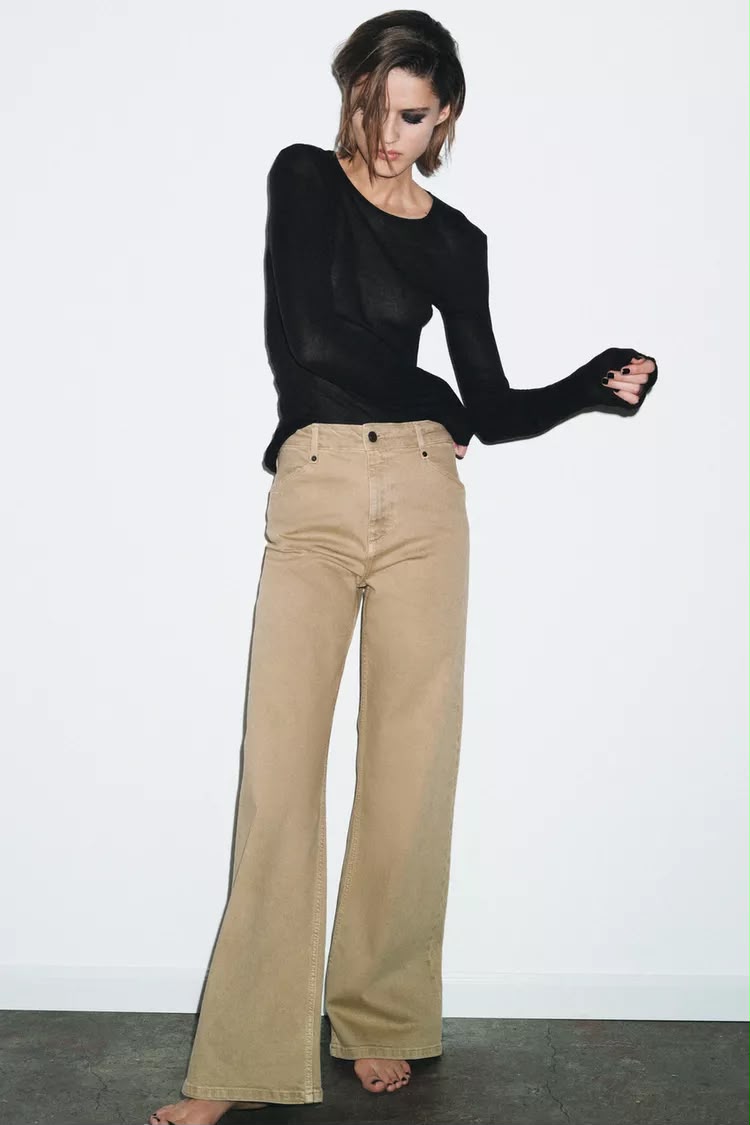 Zara High Waist Wide Leg Full Length