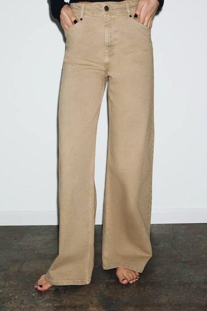 Zara High Waist Wide Leg Full Length